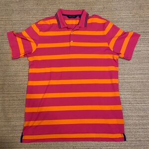 Polo Golf Performance Color Block Pink And Orange Breathable Polo Size XL